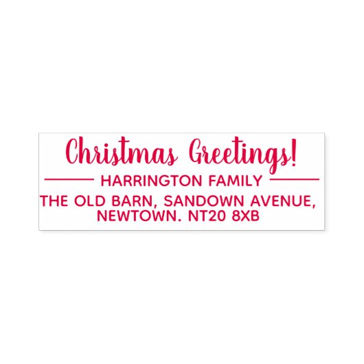 差出人住所のクリスマス挨拶 セルフインキングスタンプ (デザイン)