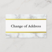 差出人住所のホワイトと金ゴールドの移行発表 エンクロージャーカード (裏面)