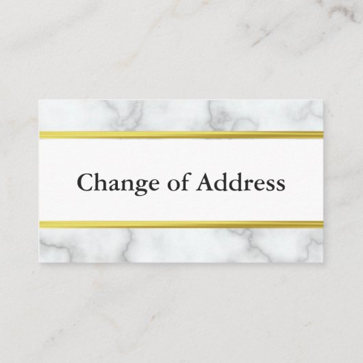 差出人住所のホワイトと金ゴールドの移行発表 エンクロージャーカード (裏面)