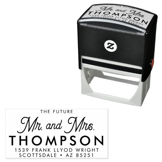 差出人住所の未来のミセスモダンカスタマイズさん セルフインキングスタンプ (インサイチュ)