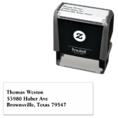 差出人住所の自己墨付きゴム印 セルフインキングスタンプ (インサイチュ)