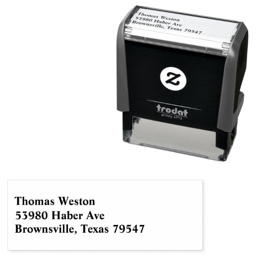 差出人住所の自己墨付きゴム印 セルフインキングスタンプ (インサイチュ)