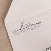 差出人住所アドベンチャー結婚のミニマリストカスタム セルフインキングスタンプ