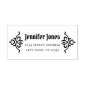 差出人住所アールヌーボースタイルオーナメントCC1140 ラバースタンプ (インプリント)