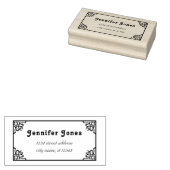 差出人住所アールヌーボースタイルフレームCC1139 ラバースタンプ (押印)