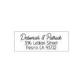 差出人住所エレガントなスクリプト書名 セルフインキングスタンプ (デザイン)