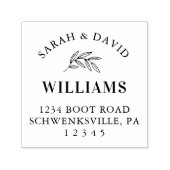 差出人住所エレガントスタンプと分岐付き セルフインキングスタンプ (デザイン)