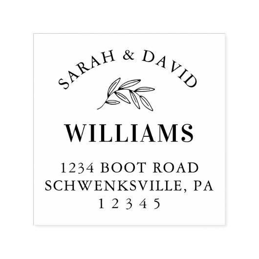 差出人住所エレガントスタンプと分岐付き セルフインキングスタンプ (デザイン)