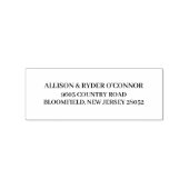 差出人住所エレガントタイポグラフィカップルウッド ラバースタンプ (インプリント)