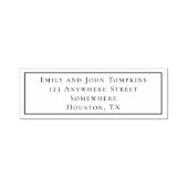 差出人住所エレガントタイポグラフィ及び縁ど セルフインキングスタンプ (デザイン)