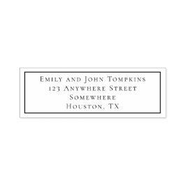 差出人住所エレガントタイポグラフィ及び縁ど セルフインキングスタンプ