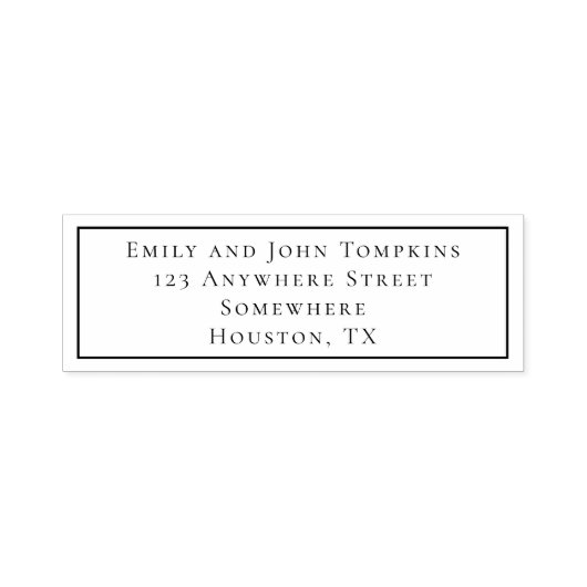 差出人住所エレガントタイポグラフィ及び縁ど セルフインキングスタンプ (デザイン)