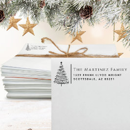 差出人住所エレガントファミリーカスタマイズクリスマス セルフインキングスタンプ