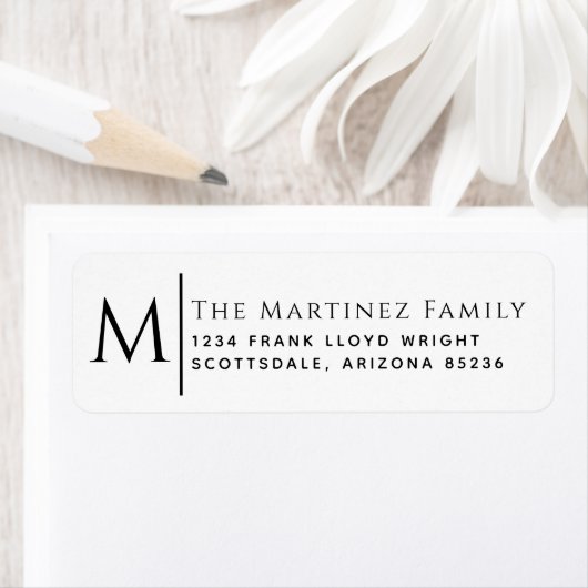 差出人住所エレガントファミリーモノグラカスタマイズム ラベル (インサイチュ)