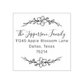 差出人住所エレガントフローラスクリプカスタムト ラバースタンプ (インプリント)