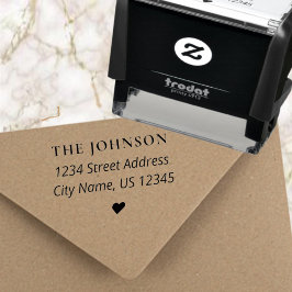 差出人住所エレガントミニマリストスクリプト名 セルフインキングスタンプ