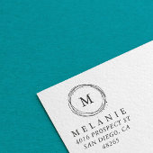 差出人住所エレガントモノグラムミニマル セルフインキングスタンプ