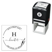 差出人住所エレガントモノグラムミニマル セルフインキングスタンプ (インサイチュ)