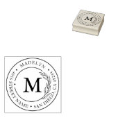 差出人住所エレガントモノグラムミニマル ラバースタンプ (押印)