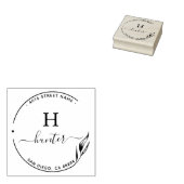 差出人住所エレガントモノグラムミニマル ラバースタンプ (押印)