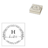 差出人住所エレガントモノグラムミニマル ラバースタンプ (押印)