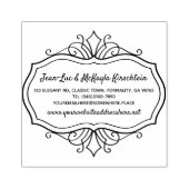 差出人住所エレガントロコバロック級枠 ラバースタンプ (インプリント)