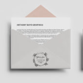 差出人住所エレガント素朴植物学レタリング セルフインキングスタンプ