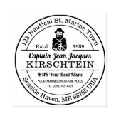 差出人住所オールドヒゲ海キャプテンボートヘルム ラバースタンプ (インプリント)