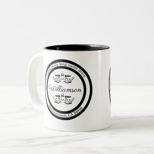 差出人住所カスタムコーヒーマグ ツートーンマグカップ (正面左)