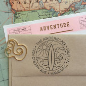 差出人住所カスタムサーフボードウェーブスサーファー セルフインキングスタンプ