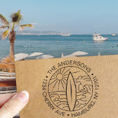 差出人住所カスタムサーフボードウェーブスサーファー セルフインキングスタンプ