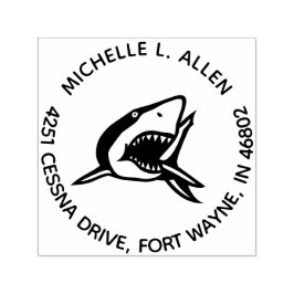 差出人住所カスタムシャークラウンドスタンプ セルフインキングスタンプ