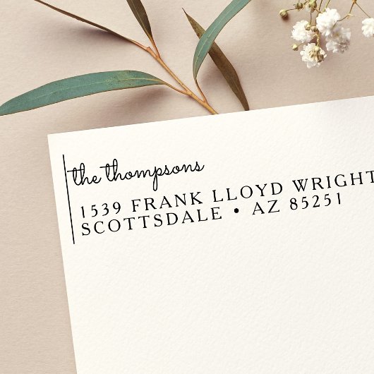 差出人住所カスタムスエレガントプ結婚リプト セルフインキングスタンプ