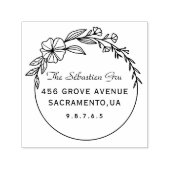 差出人住所カスタムスクリプトファミリ セルフインキングスタンプ (デザイン)