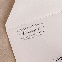 差出人住所カスタムスタンプ家族モノグラムスクリプト セルフインキングスタンプ