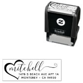 差出人住所カスタムファミリーカップルハート セルフインキングスタンプ (インサイチュ)