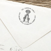 差出人住所カスタムファミリーペット セルフインキングスタンプ