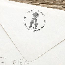 差出人住所カスタムファミリーペット セルフインキングスタンプ