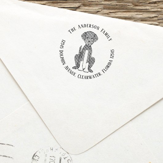 差出人住所カスタムファミリーペット セルフインキングスタンプ