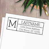 差出人住所カスタムファミリーモノグラムスタイミー セルフインキングスタンプ