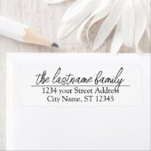 差出人住所カスタムファミリー名イザベラスクリプト ラベル (インサイチュ)