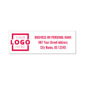 差出人住所カスタムレッド セルフインキングスタンプ (デザイン)