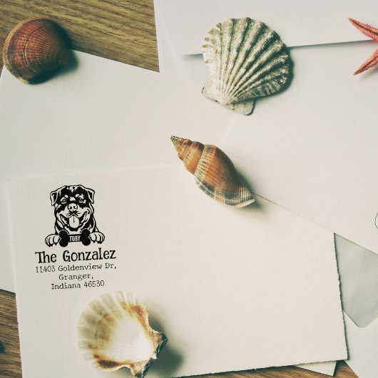 差出人住所カスタムロットワイラードッグ ラバースタンプ