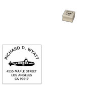 差出人住所カスタム付きサブマリン丸いゴムスタンプ ラバースタンプ (押印)