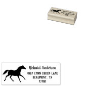 差出人住所カスタム用馬好きゴム印 ラバースタンプ (押印)