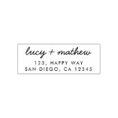 差出人住所カップルモダンミニマル結婚リスト セルフインキングスタンプ (デザイン)