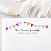 差出人住所カラフルおもしろいバかわいらしンガーリー ラベル (インサイチュ)