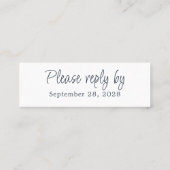 差出人住所カード(RSVP日付付き) スキニー名刺 (裏面)