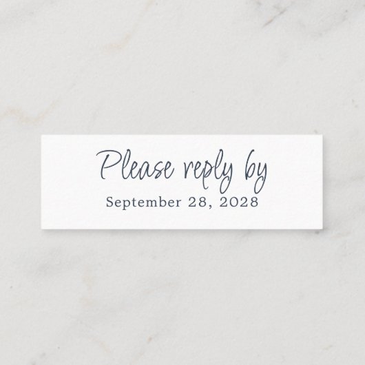 差出人住所カード(RSVP日付付き) スキニー名刺 (裏面)