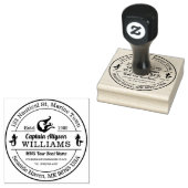 差出人住所キャプテンマーメイド航海のマリンシー ラバースタンプ (押印)